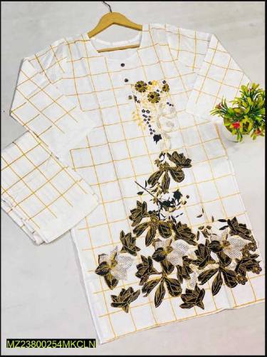 2 Ps Printed Stitched Lawn Matching Separates 