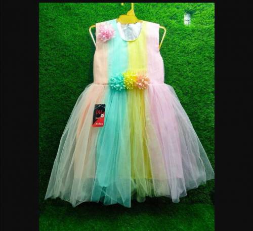 2 pcs girls stitched embroidered 