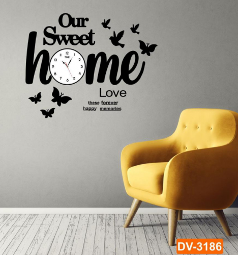 3D wooden wall clock -DIY home style decor 