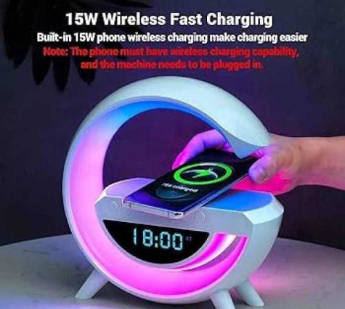 Wireless Mobile Phone Charger, Clock, Sparker And Lamp