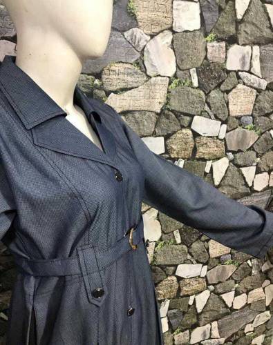 Women's Denim Texture Coat Abaya