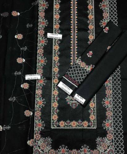 3pcs unstitched lawn Embroidery suit 