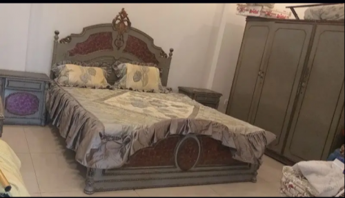 Traditional bed set with side tables  dressing & wardrobe