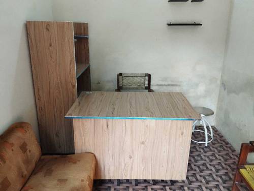 Two Office table+ chairs+ medicine dispensary rack+ cupboard 