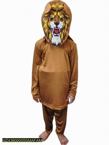 3 Pcs kids stitched Dry Fit Micro Lion Costume