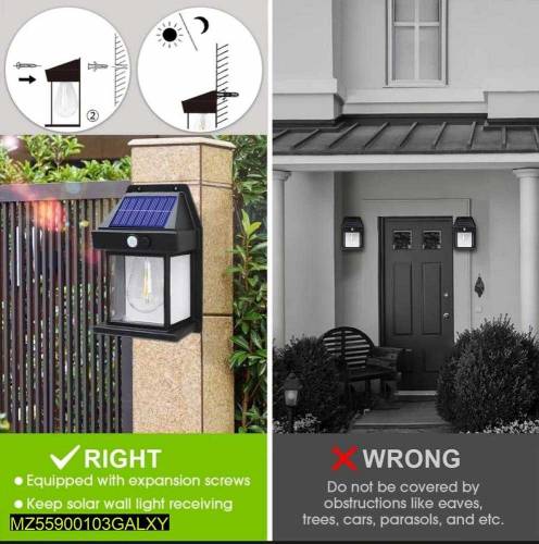 Solar Motion Sensor Outdoor Wall Light