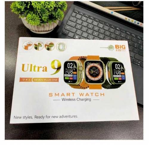 Ultra 9 Watch 7 in 1 strap smart watch 49MM With Case & Wireless Charg