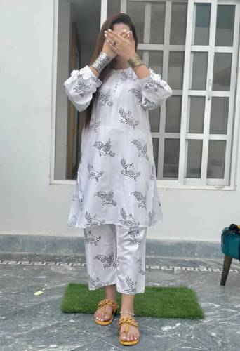 sparrow print 2pc dress 👗
