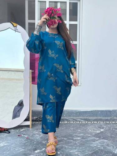 sparrow print 2pc dress 👗