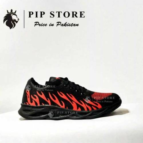 Men's rubber comfortable joggers red fire 