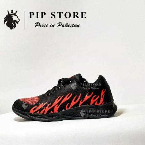 Men's rubber comfortable joggers red fire 