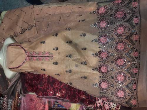 Embroidery + sequence organza dress At Wholesale prices