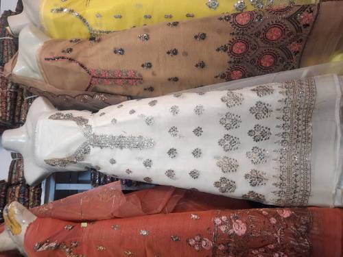 Embroidery + sequence organza dress At Wholesale prices