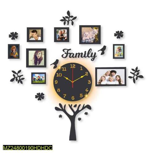 beautiful family tree Laminated Wall Clock with backlight