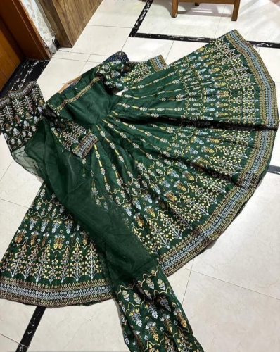 3 Pcs women's Stitched Cotton printed suit 