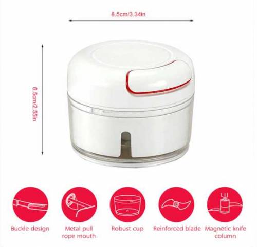 Mini Powerful Meat Grinder Hand-power Food Chopper Mincer Mixer Blende