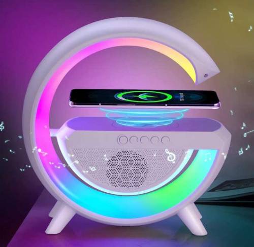 *G Shaped Rgb Light Table Lamp With Wireless Charger*