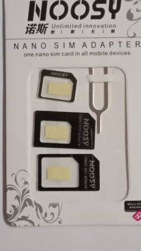 Sim Card Adaptors- 4 in 1 Noosy- Mini, Micro to Srandard Sim