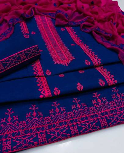 luxury Dresses stuff cotton Embroidery 