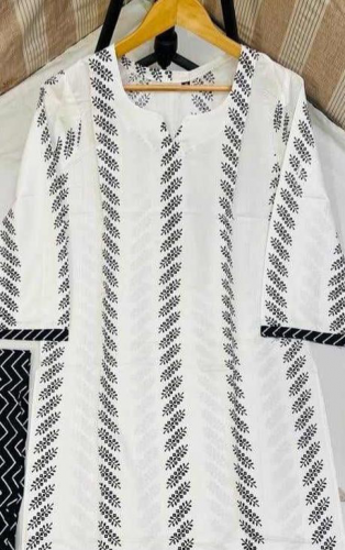 2 Pcs Women's Stitched Linen Block Printed Shirt and Trouser