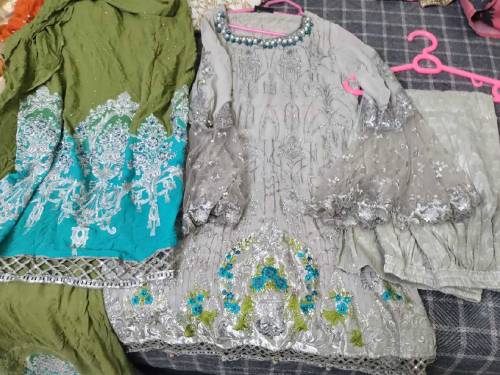 Maria B fully stylish and modern dress with beautiful embroidery 