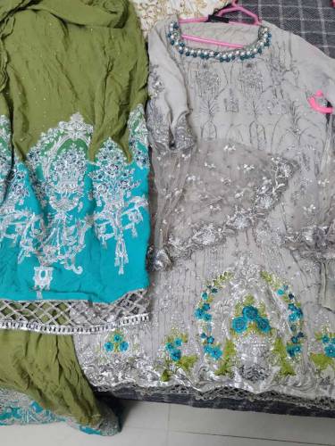 Maria B fully stylish and modern dress with beautiful embroidery 