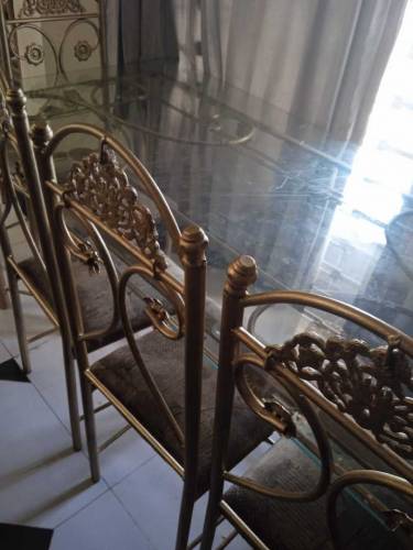 Dinning table with eight chairs