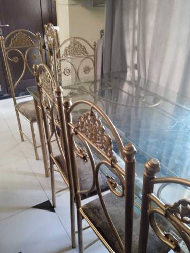 Dinning table with eight chairs