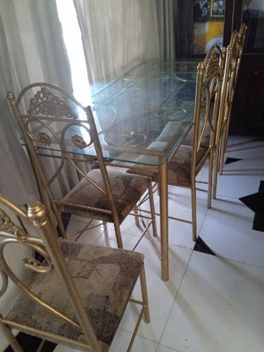 Dinning table with eight chairs