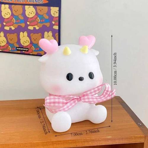 Cute Pink LED Cartoon Dragon Night Lamp, Bedroom Bedside decoration