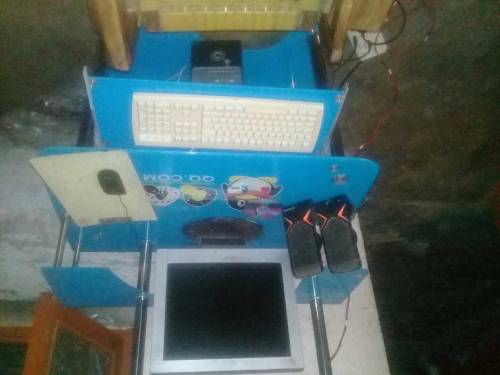 computer table full setup
