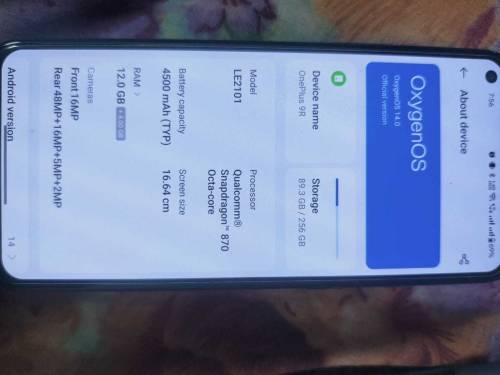 OnePlus 9R Black 12gb/256 gb