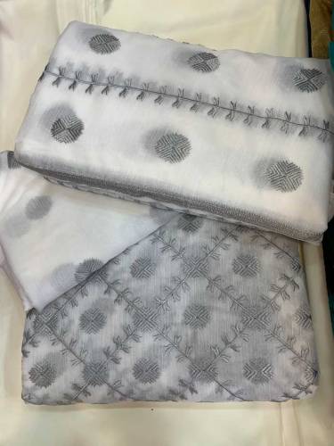   Unstitched Khadi lawn 3pc 4500 with stiching 6500