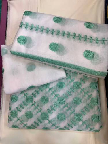   Unstitched Khadi lawn 3pc 4500 with stiching 6500