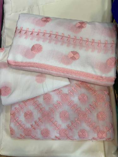   Unstitched Khadi lawn 3pc 4500 with stiching 6500