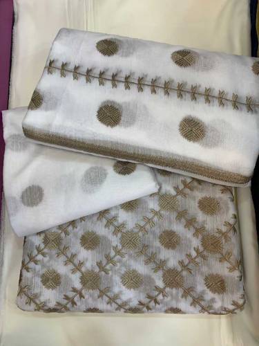  Unstitched Khadi lawn 3pc 4500 with stiching 6500
