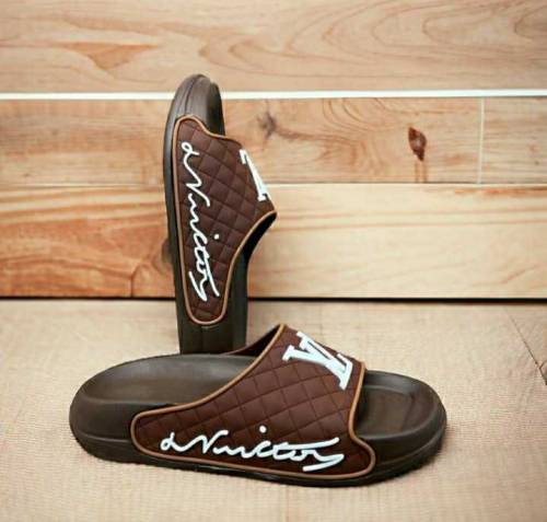 Men,s Medicated PU Leather soft slide slippers WhatsApp 03217408229