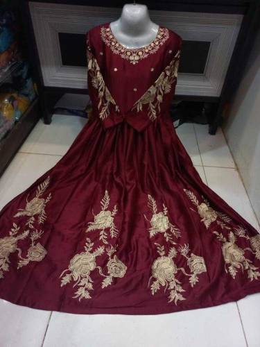 Heavy Embroidery Neck Line ,Sleeves & Bottom Maxi