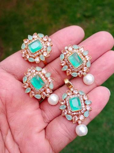 8 colors available combo pandent studs ring 