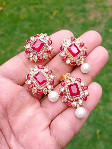 8 colors available combo pandent studs ring 
