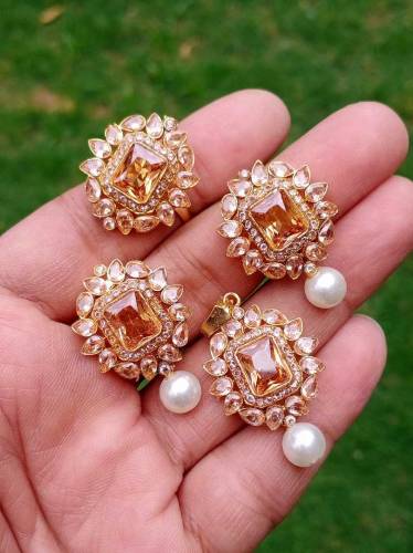 8 colors available combo pandent studs ring 