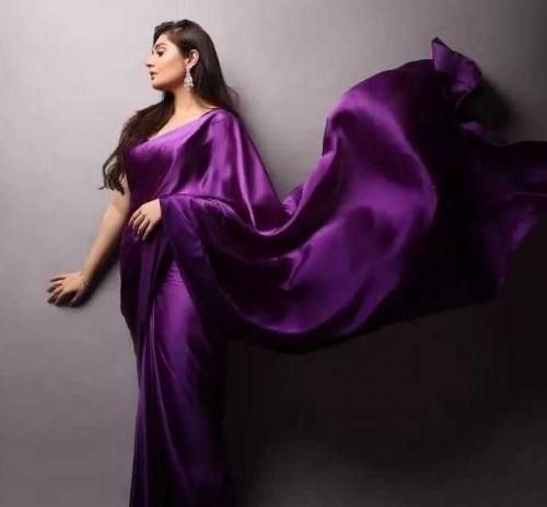 women's unstitched plane silk saree
