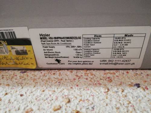 AC Haier Inverter  1.5 ton