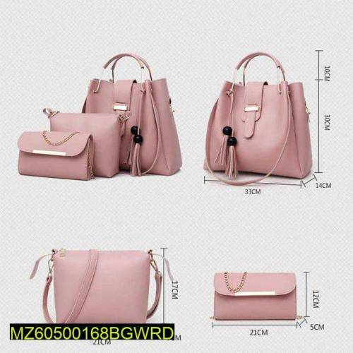 women leather plain bag 