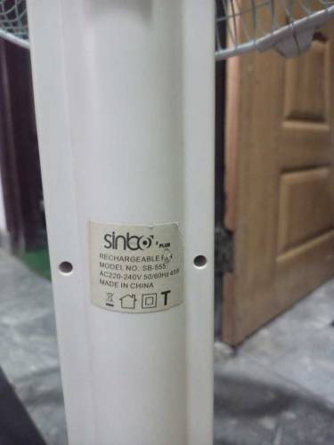 sinbo plus rechargeable fan