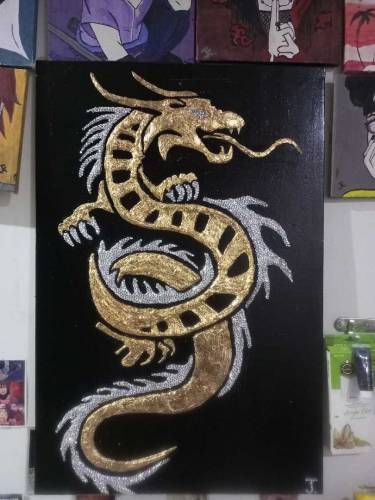 Dragon Textured Art 
