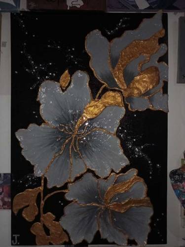 Flower Textured Elegant Painting Customized Paintings available 