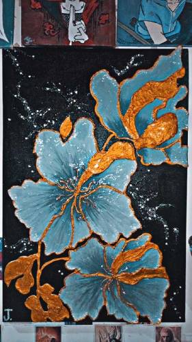 Flower Textured Elegant Painting Customized Paintings available 