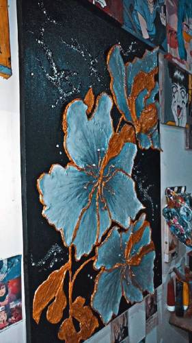 Flower Textured Elegant Painting Customized Paintings available 