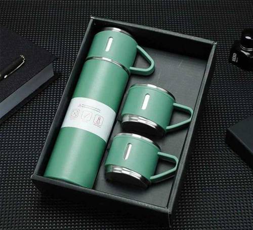Vacuum Flask Set With 3 cups